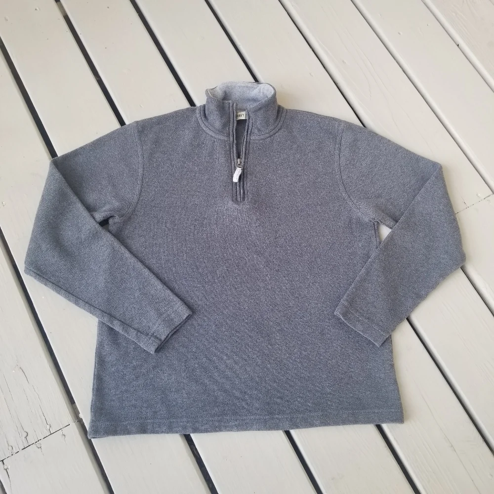 S Old Navy Gray 1/4 zip sweater
